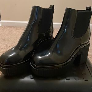 Lightly worn black platform booties (fits like an 8.5)